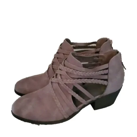 Fergalicious Braided Ankle Booties Size 8.5 New - Picture 3 of 9